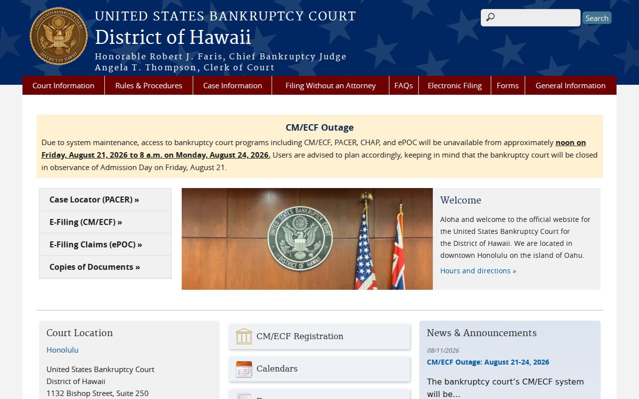 Hawaiian Ocean View court docket compared with Hawaii Bankruptcy Court