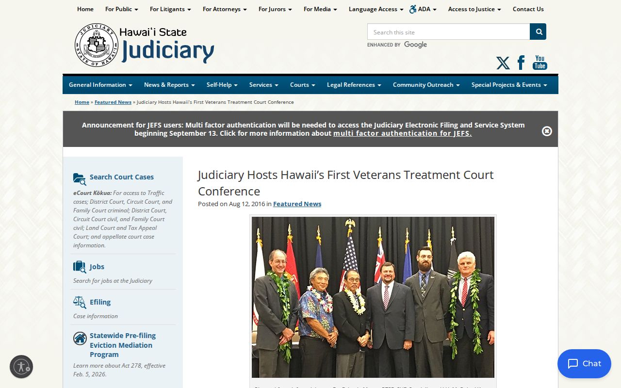 Hawaiian Ocean View court docket and Hilo Kona Veterans Treatment Courts